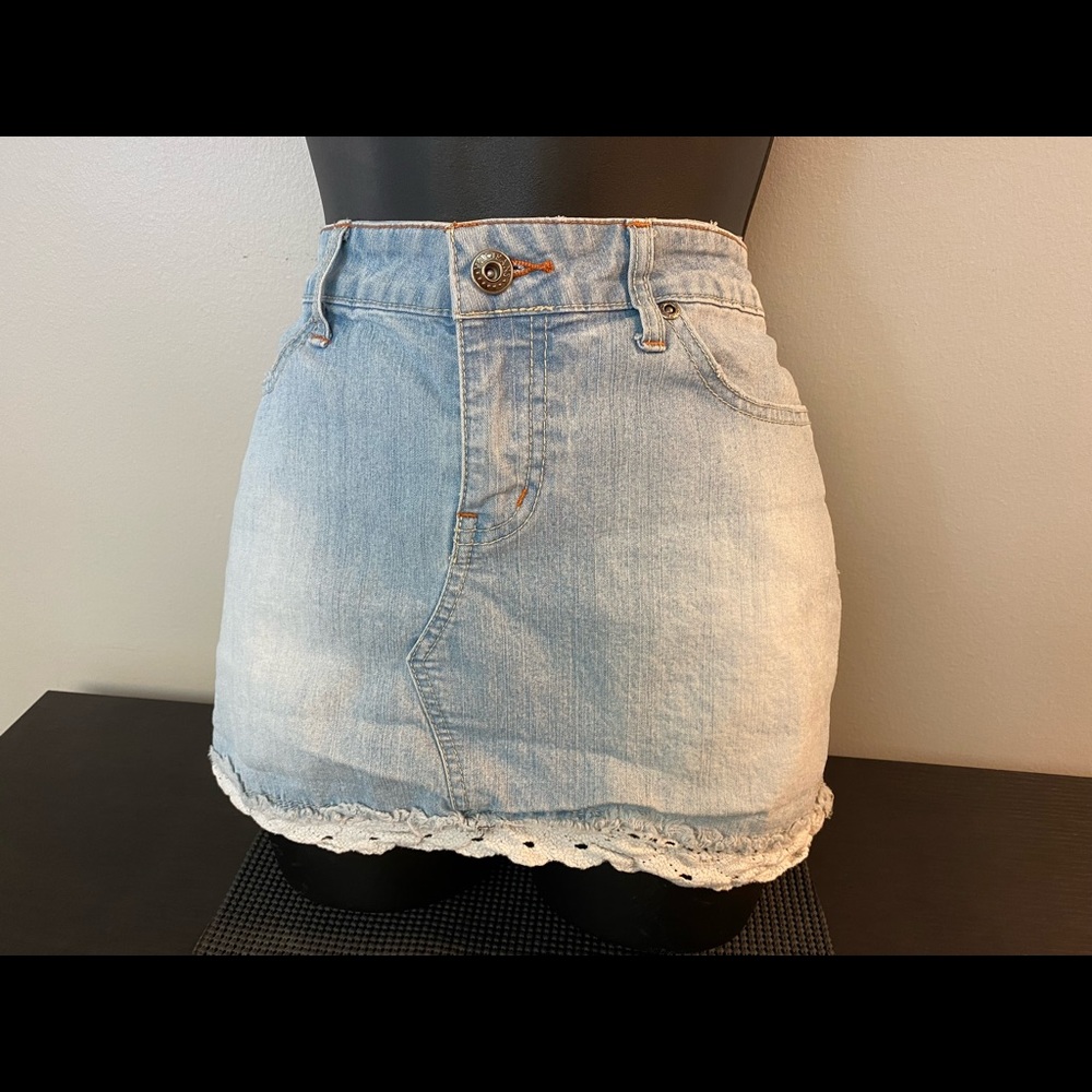Mini jean skirt